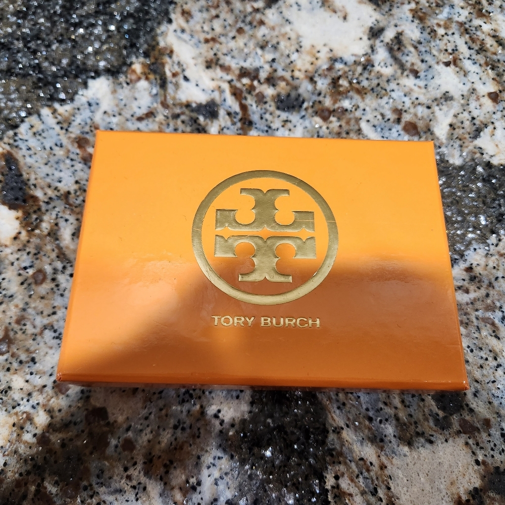 Tory Burch orange rectangle signature gift box